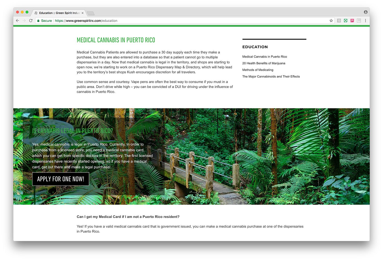 Green Spirit RX Education Page