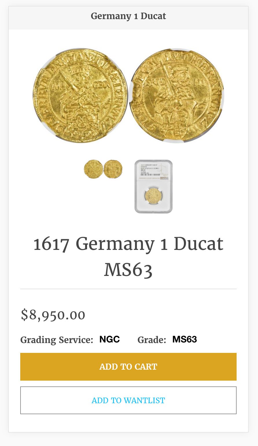 Hard Asset Management Mobile Product Page